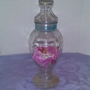 2 piece glass vase with removable top